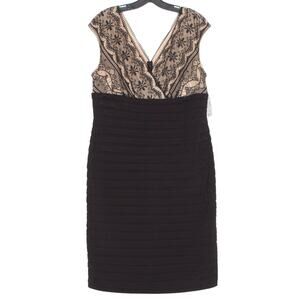 NWT Signature Lana Womens Dress Lace Glam Cocktail Romantic Classic Black 14